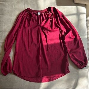 Silky Maroon blouse.